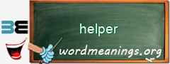 WordMeaning blackboard for helper